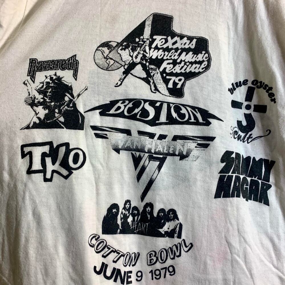 1979 BLUE OYSTER CULT BOSTON VAN HALEN SAMMY HAGAR double sided ringer tee shirt